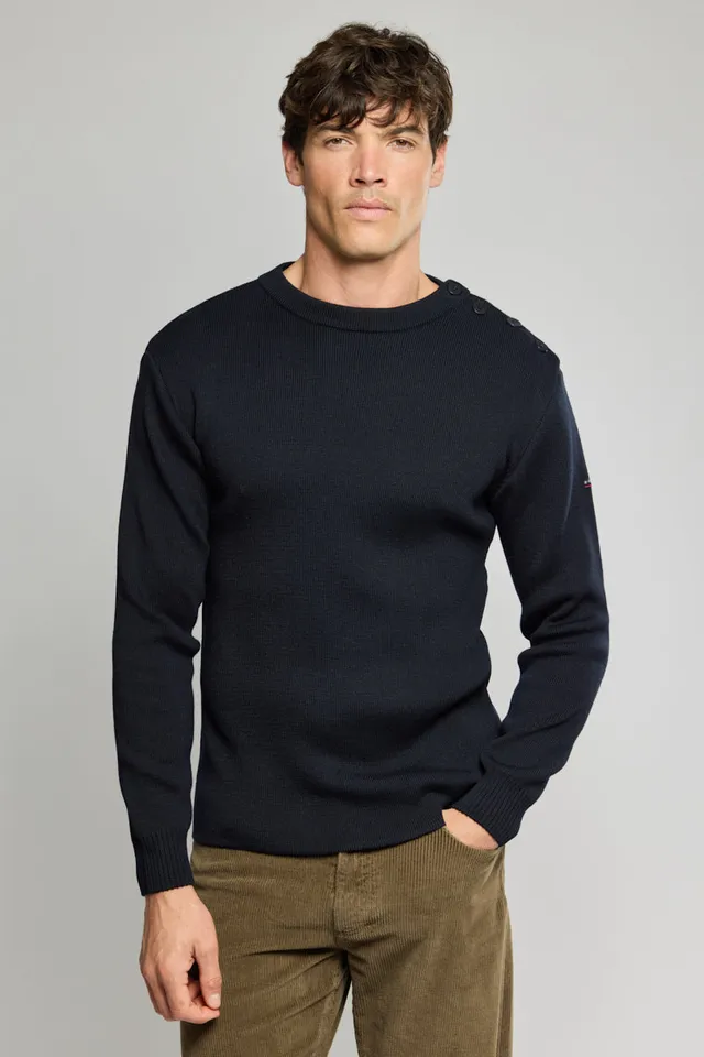pull-marin-uni-paimpol-armor-lux-homme-laine-et-acrylique image 1