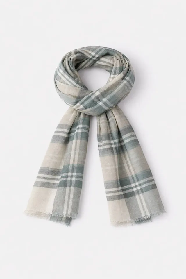 armor-lux-foulard-carreaux-mixte-lin-coton-70x180 image 1
