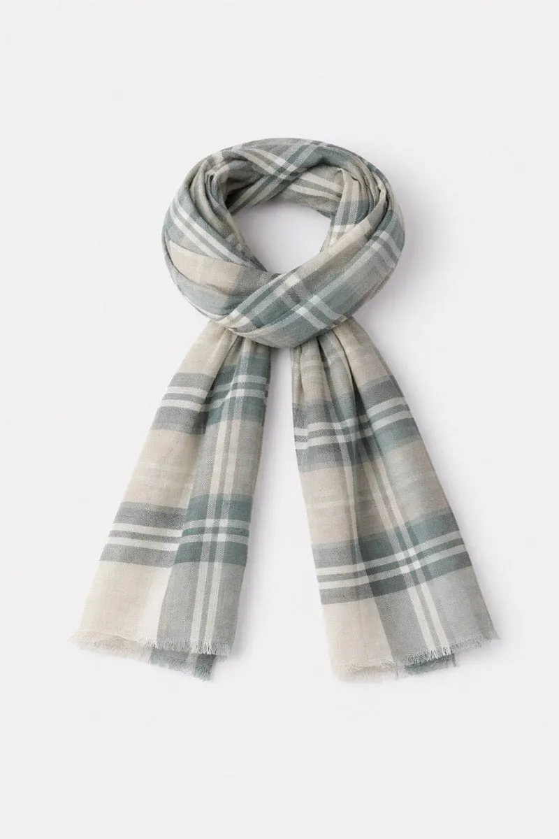 armor-lux-foulard-carreaux-mixte-lin-coton-70x180 image 1
