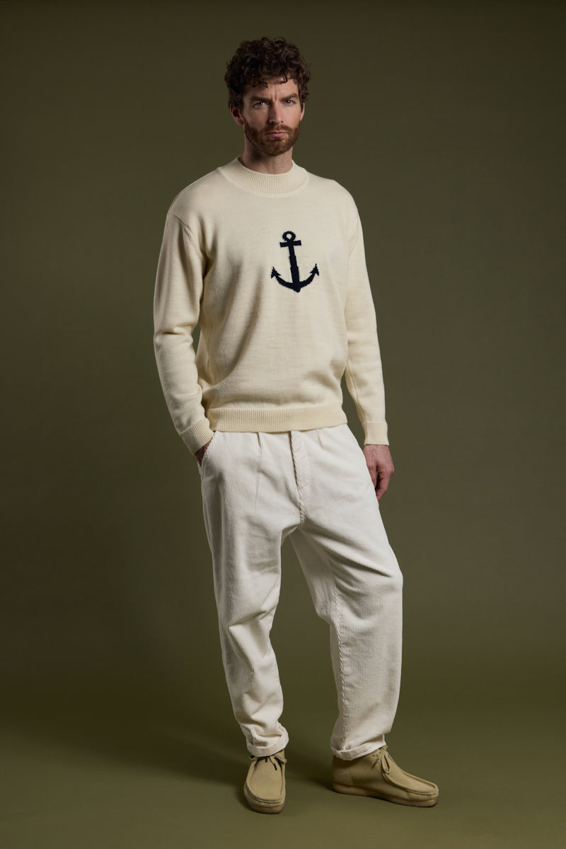 armor-lux-pull-heritage-col-montant-homme-100-laine-ancre image 6