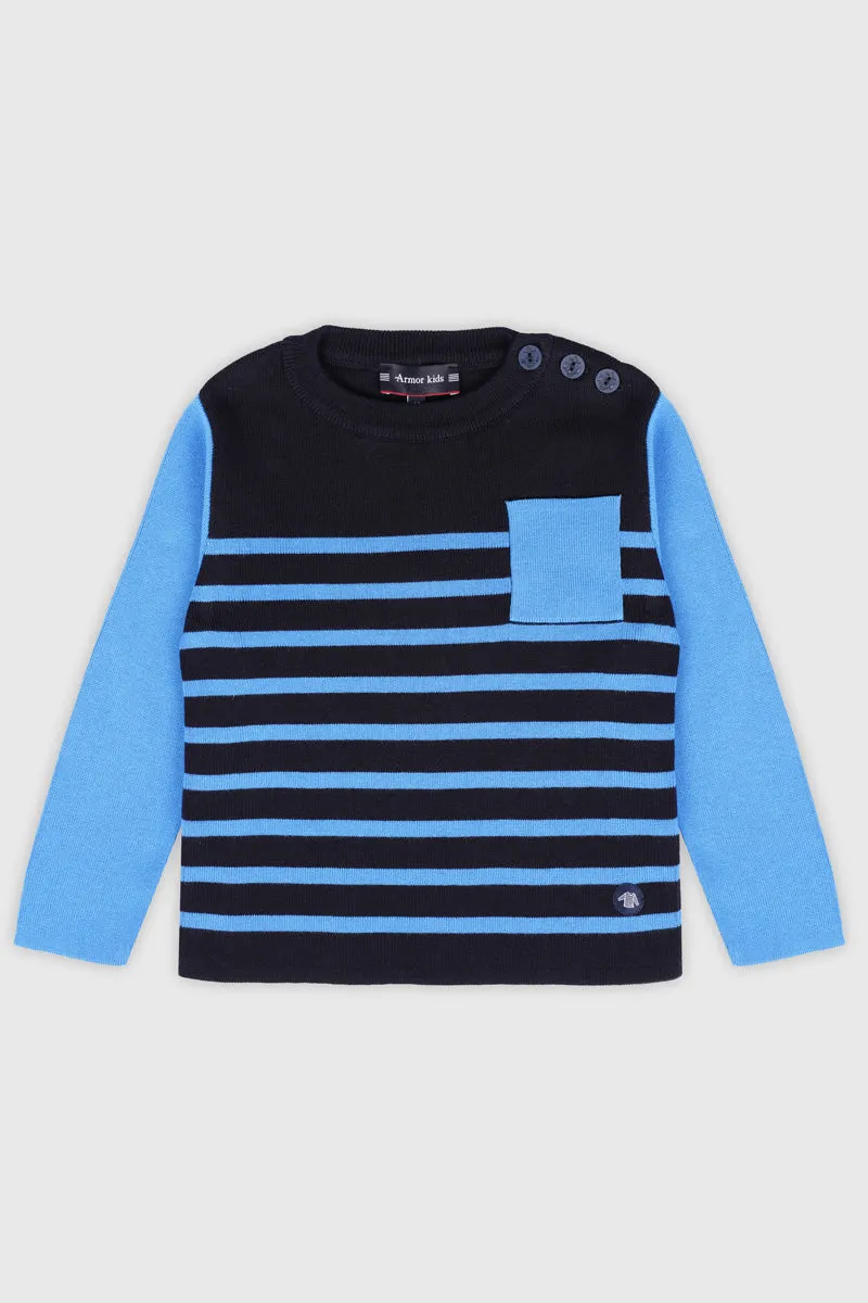 armor-lux-pull-marin-ray-groix-enfant-coton image 1