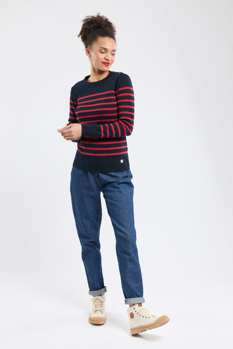 armor-lux-pull-marin-ray-groix-femme-coton image 3