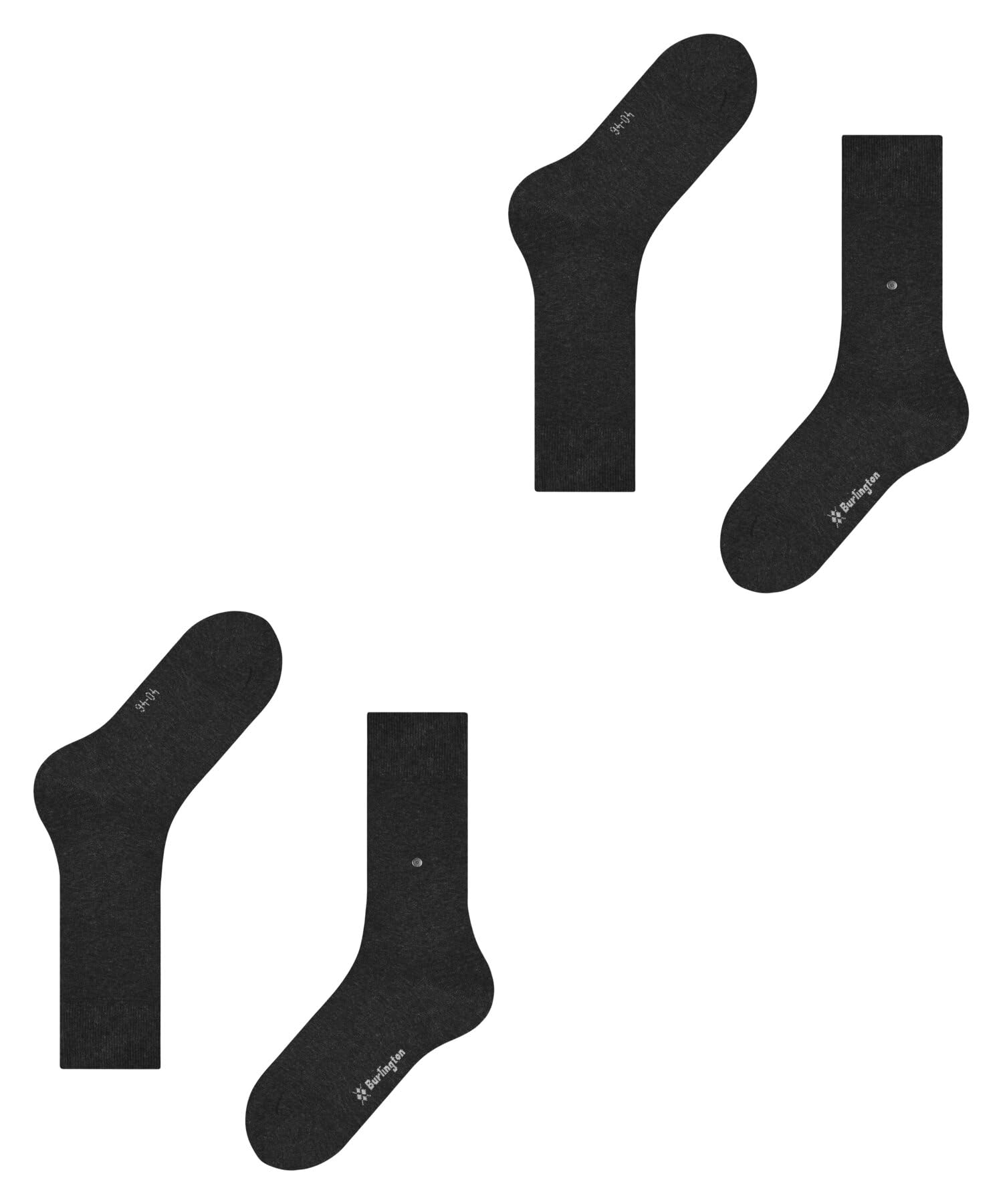 burlington-everyday-chaussettes-homme-coton-lot-2-paires-gris-anthracite-40-46 image 5