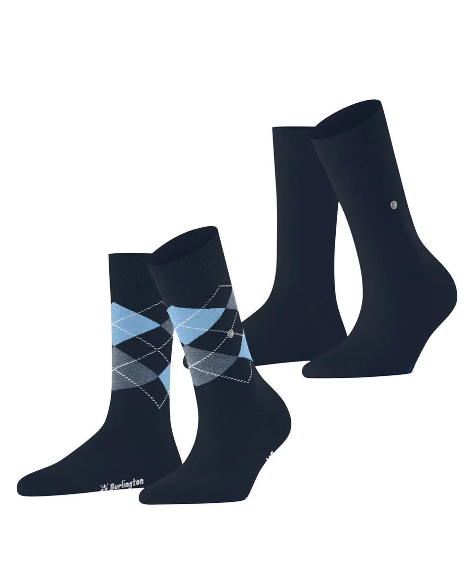 burlington-everyday-mix-multipack-chaussettes-femme-coton-fantaisie-2-paires-vio image 1