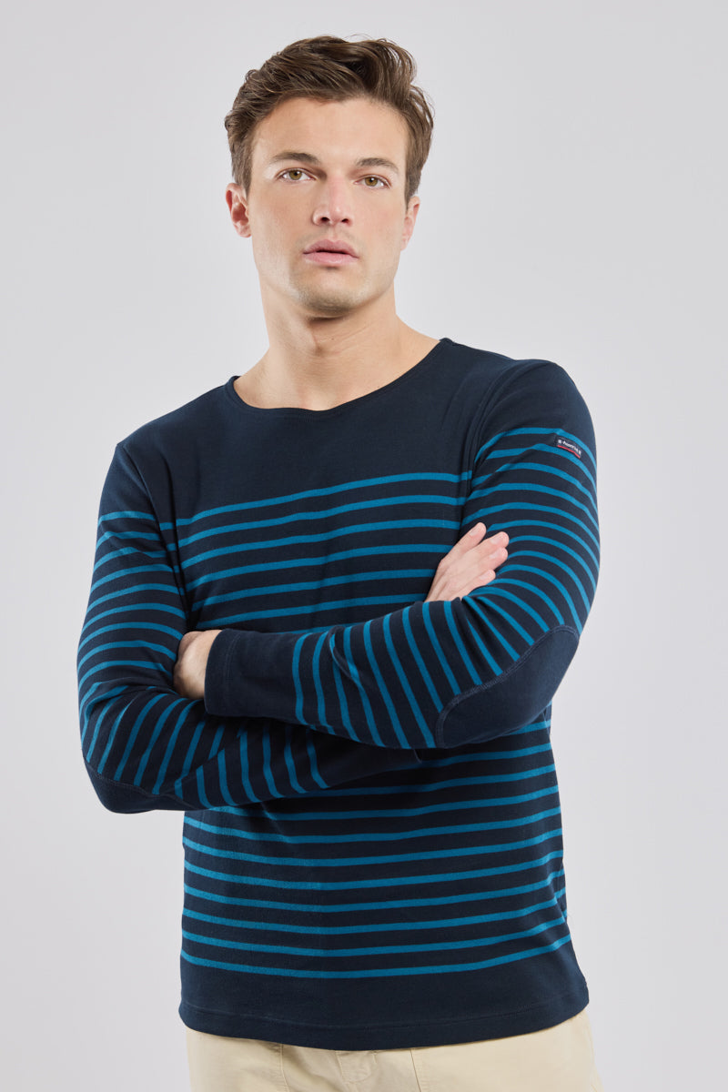 armor-lux-marini-re-homme-coton-pais-coudi-res-manches-longues image 2