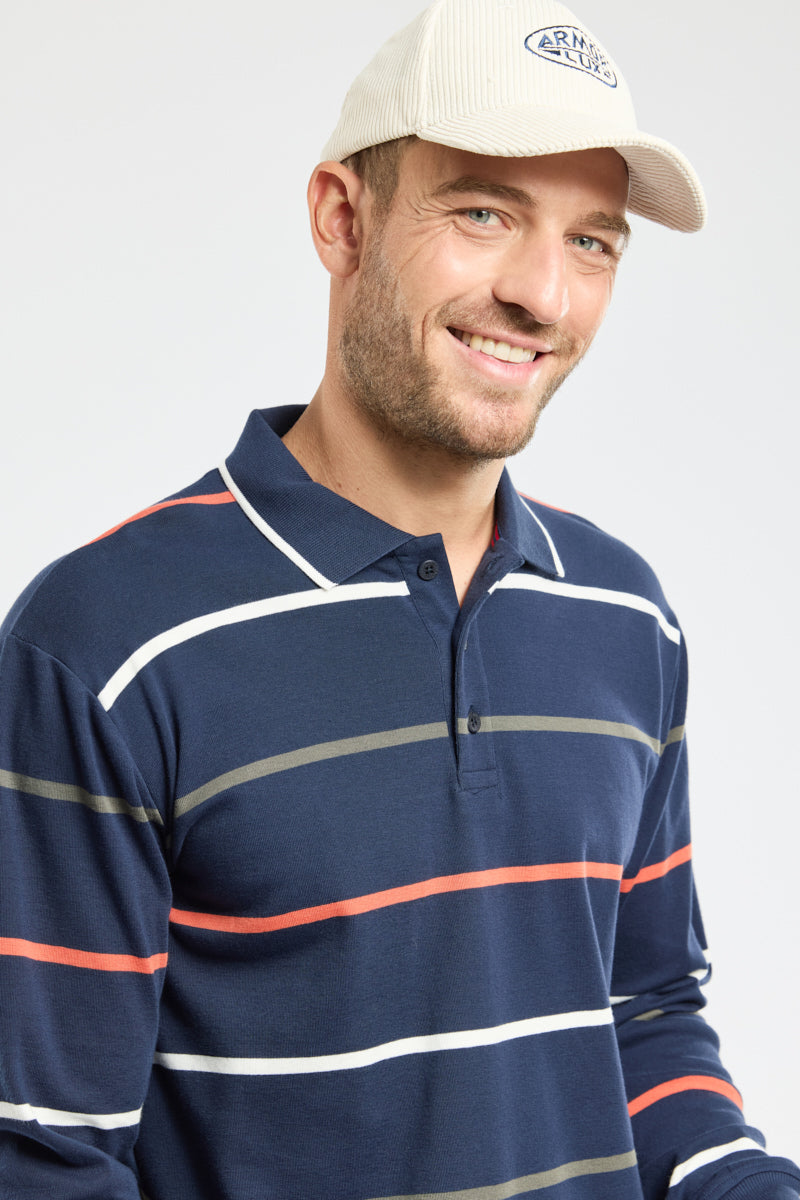 armor-lux-h-ritage-polo-homme-manches-longues-coton-ray image 2