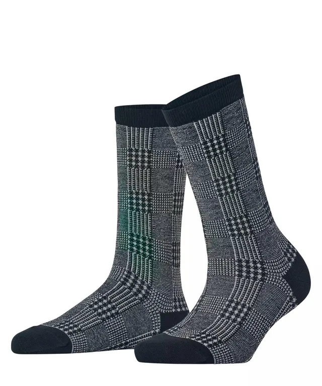 burlington-glitter-check-chaussettes-femme-coton-viscose image 1