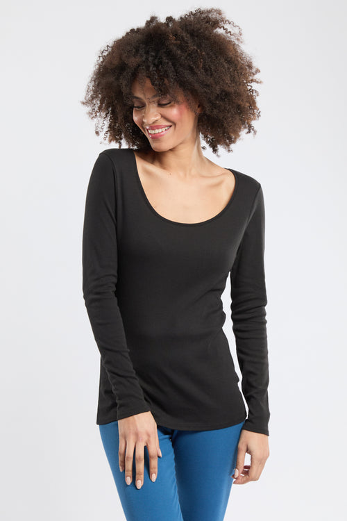 armor-lux-t-shirt-femme-manches-longues-coton-kapok image 2