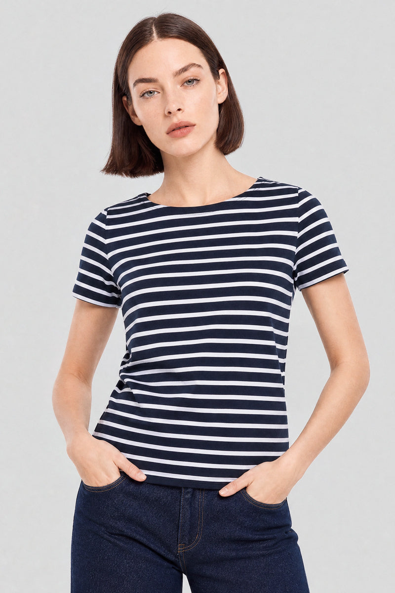 armor-lux-marini-re-femme-manches-courtes-coton-l-ger-2 image 1