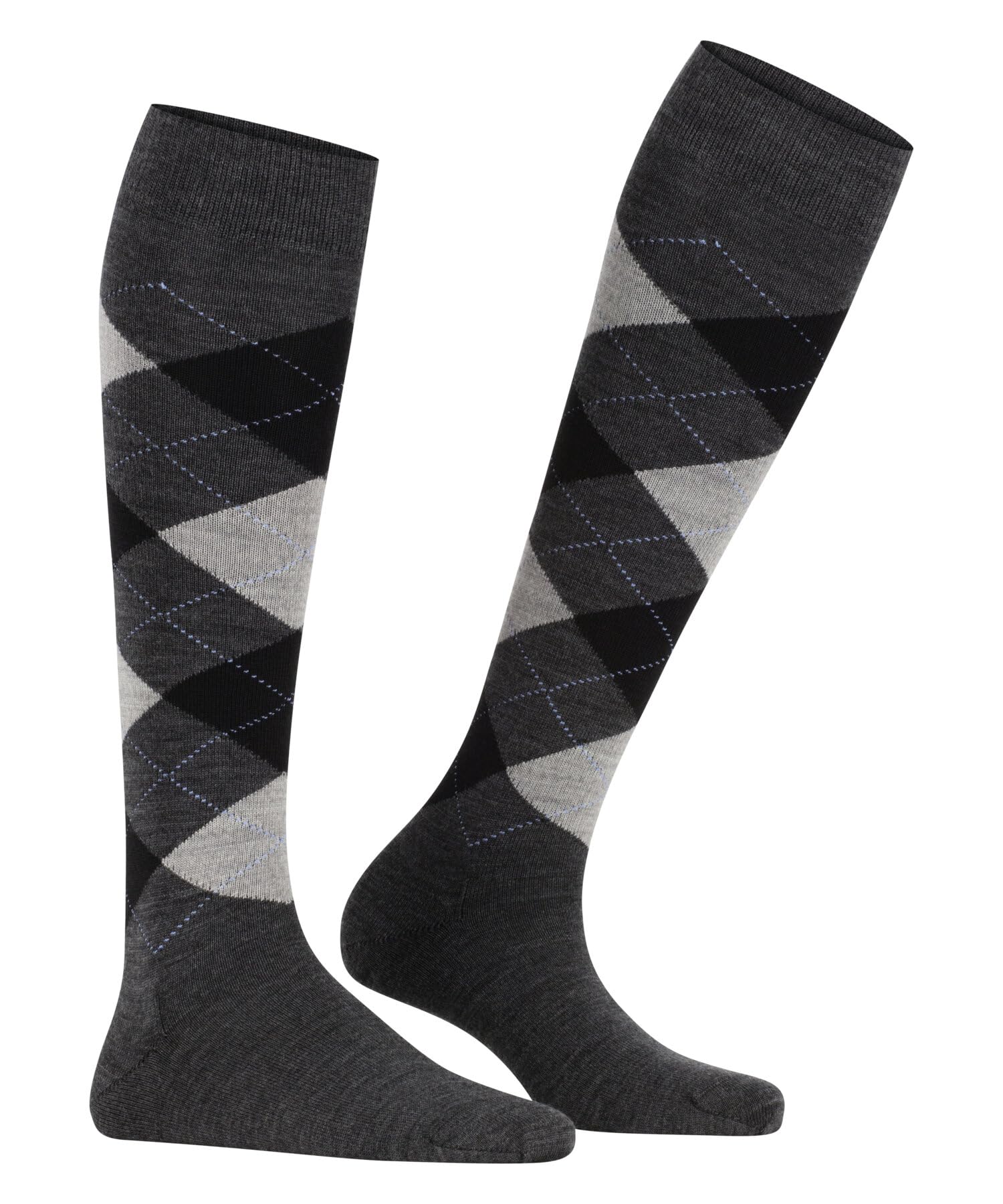 burlington-marylebone-w-kh-chaussettes-longues-femme-laine-gris-asphalt-3180 image 3