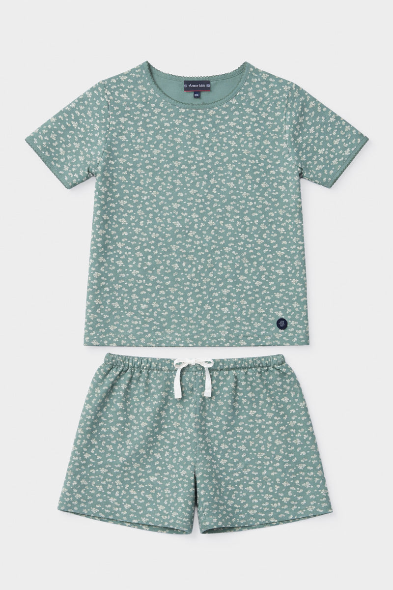 armor-lux-pyjama-short-kids-fleurs-coton-l-ger image 1