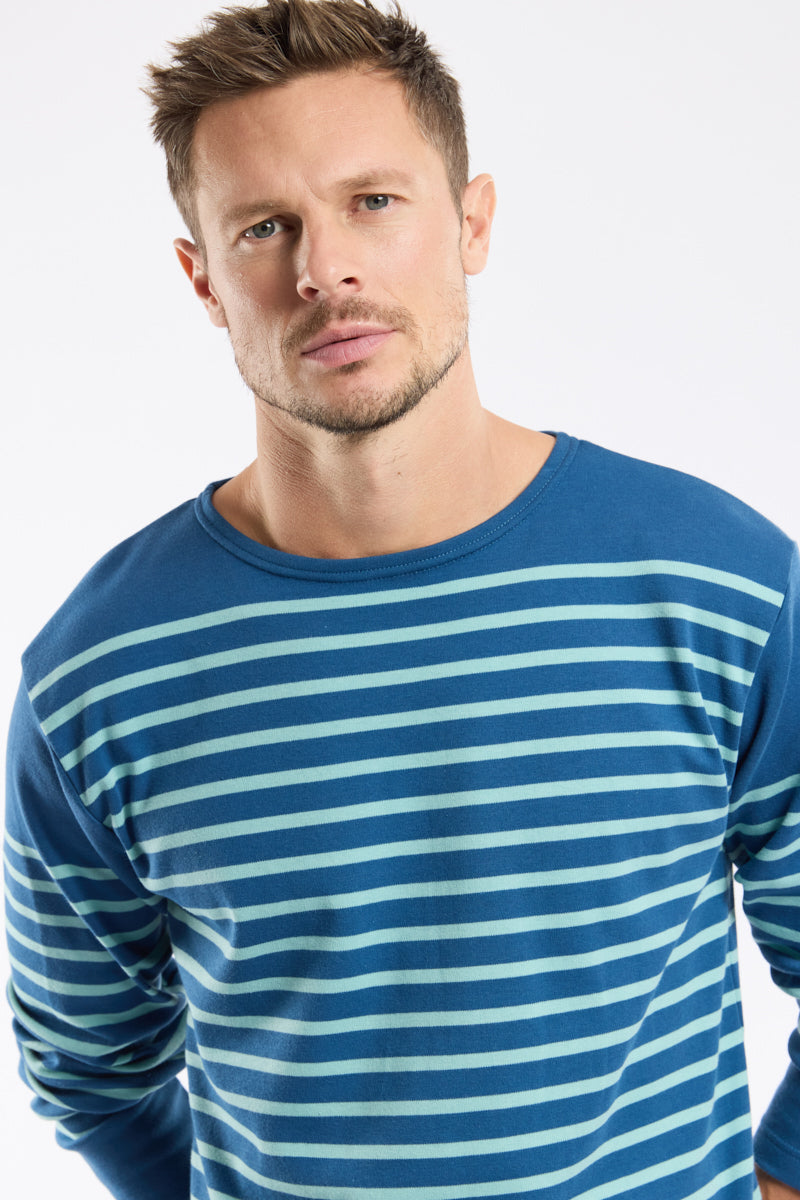 armor-lux-marini-re-homme-manches-longues-coton-pais-interlock-210g image 2