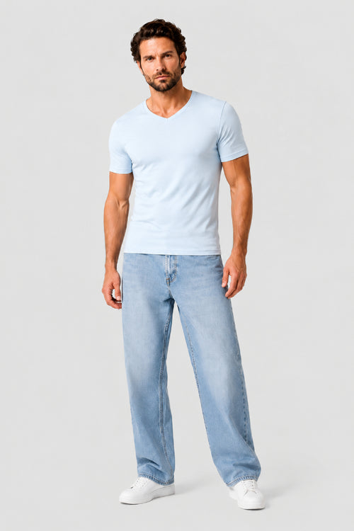 armor-lux-t-shirt-col-v-homme-coton-biologique-l-ger-h-ritage-2 image 3