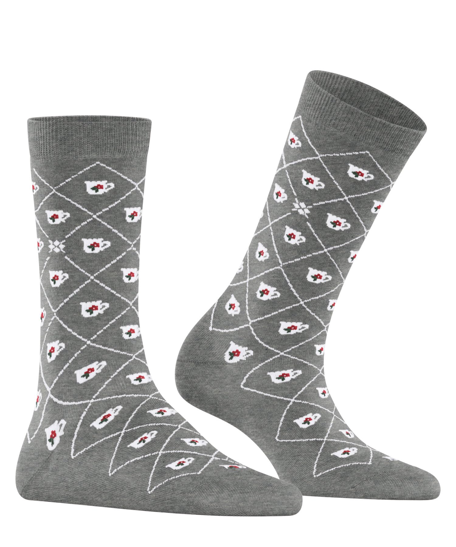 burlington-teatime-chaussettes-femme-coton-respirant-motif-tasse-th-argyle image 3