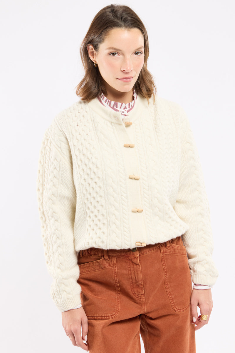 armor-lux-h-ritage-cardigan-boutonn-laine-buchettes-bois image 2