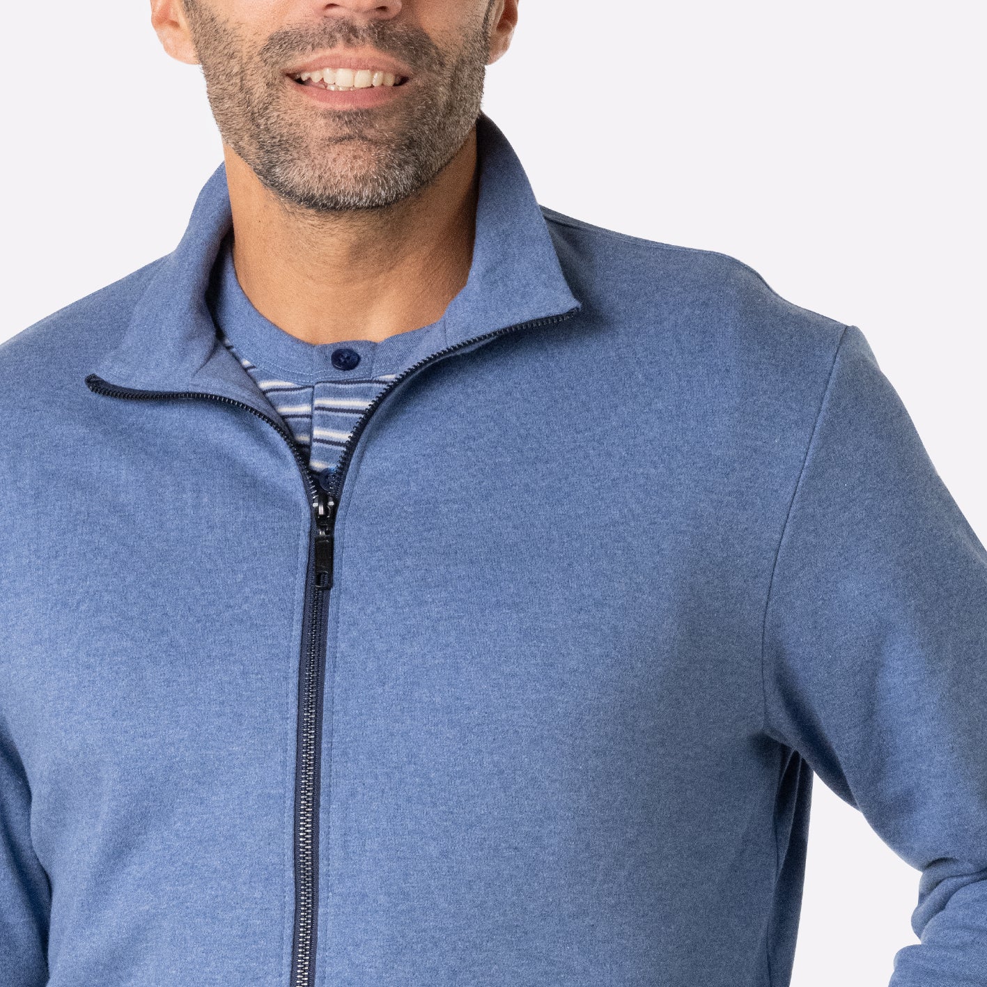 eminence-interlock-veste-zipp-e-homme-bleu-chin image 2