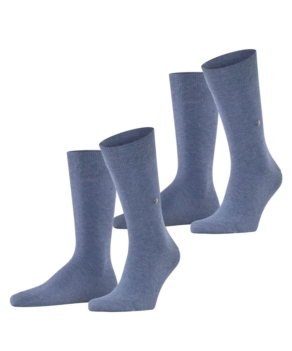 burlington-everyday-chaussettes-homme-coton-lot-de-2-bleu-light-denim image 1