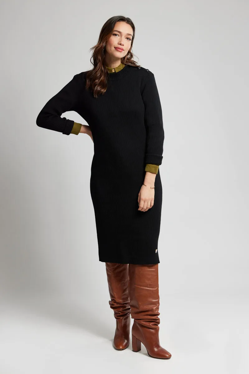 armor-lux-robe-longue-laine-femme-h-ritage-maille-c-tel-e image 1
