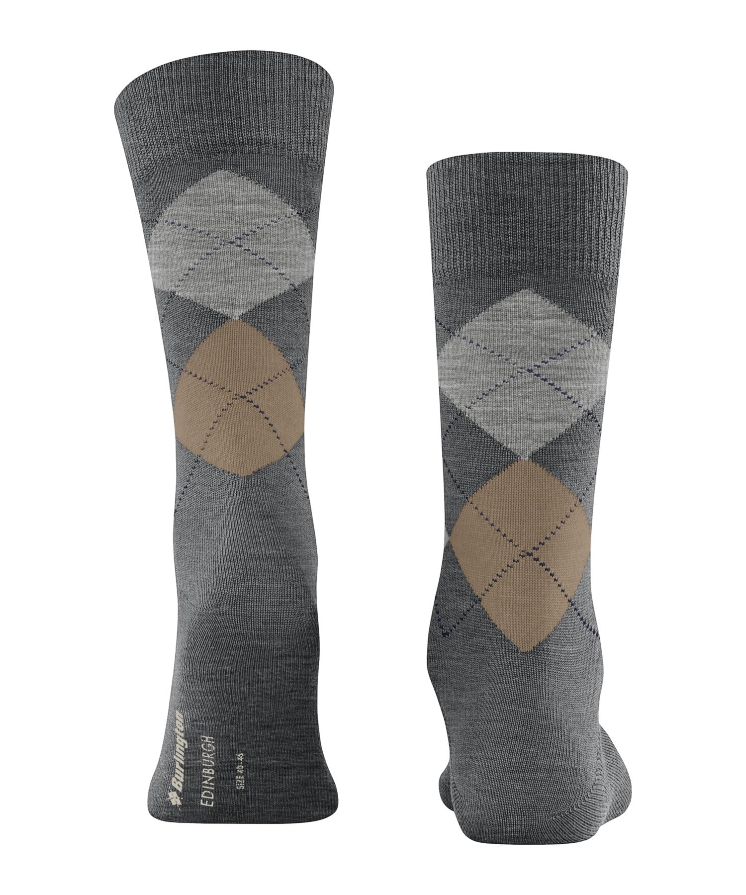 burlington-edinburgh-chaussettes-homme-laine-gris-dark-grey-3070-40-46 image 2