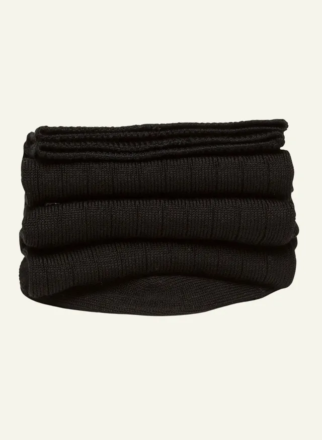 archiduchesse-chaussettes-de-luxe-fil-d-cosse-noir-r-glisse-mi-hautes image 1