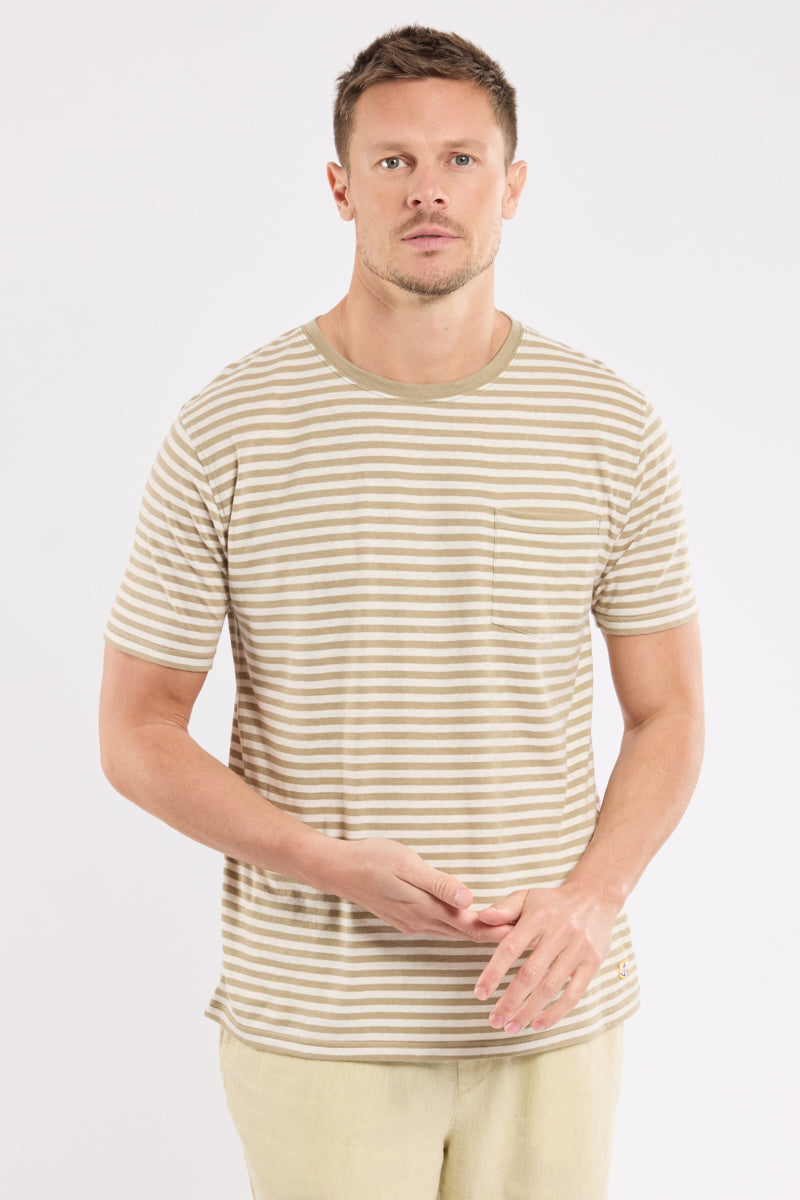 armor-lux-h-ritage-t-shirt-ray-homme-coton-et-lin-poche-poitrine image 1