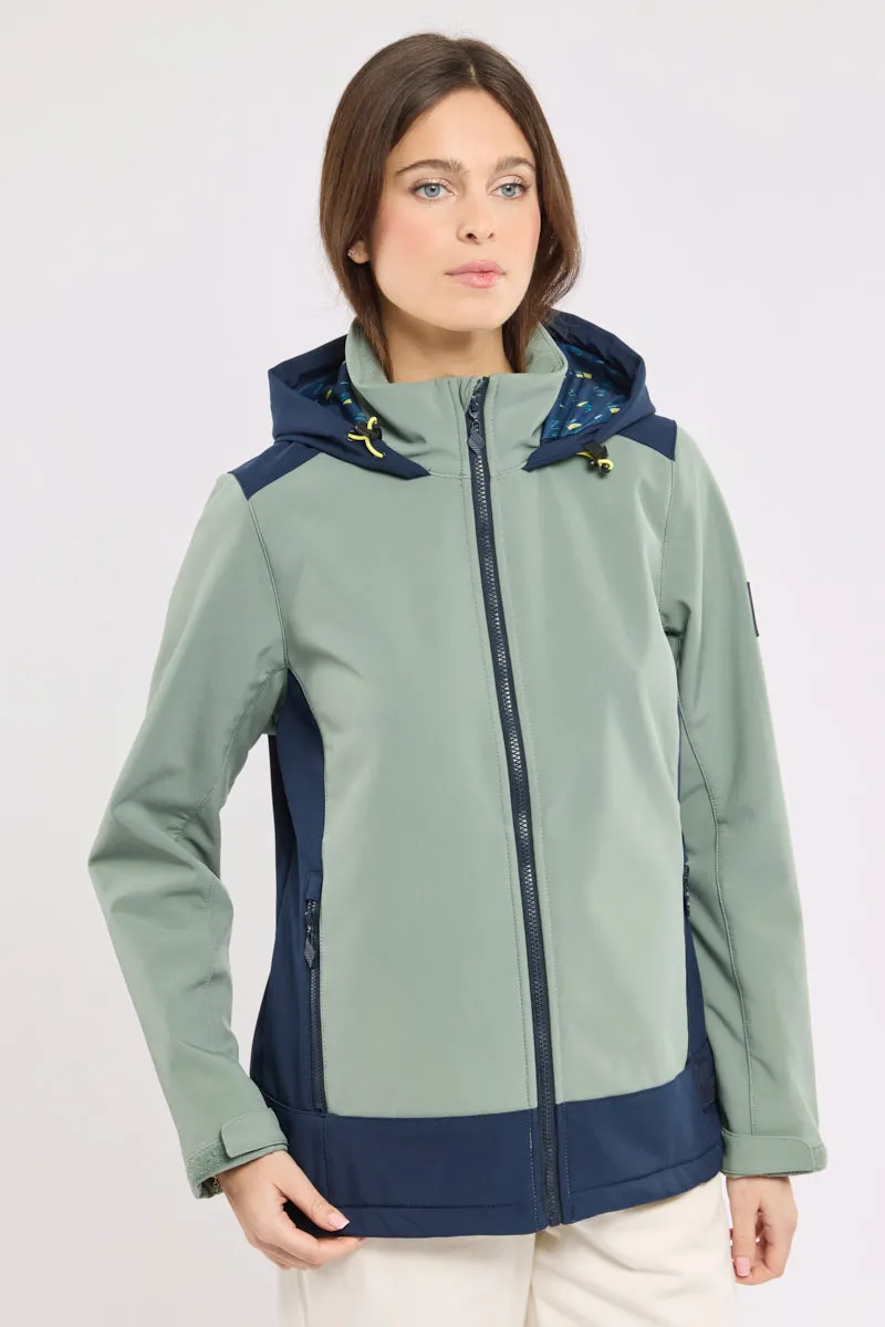 armor-lux-veste-softshell-bi-color-femme-imperm-able-polaire image 1