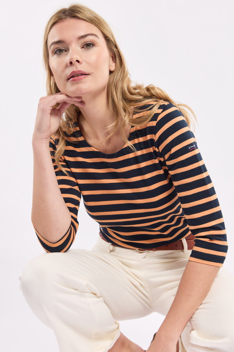 armor-lux-marini-re-femme-manches-3-4-coton-lourd image 1