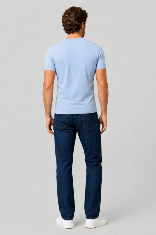armor-lux-t-shirt-col-v-homme-coton-bio-maille-c-tel-e-slim image 4