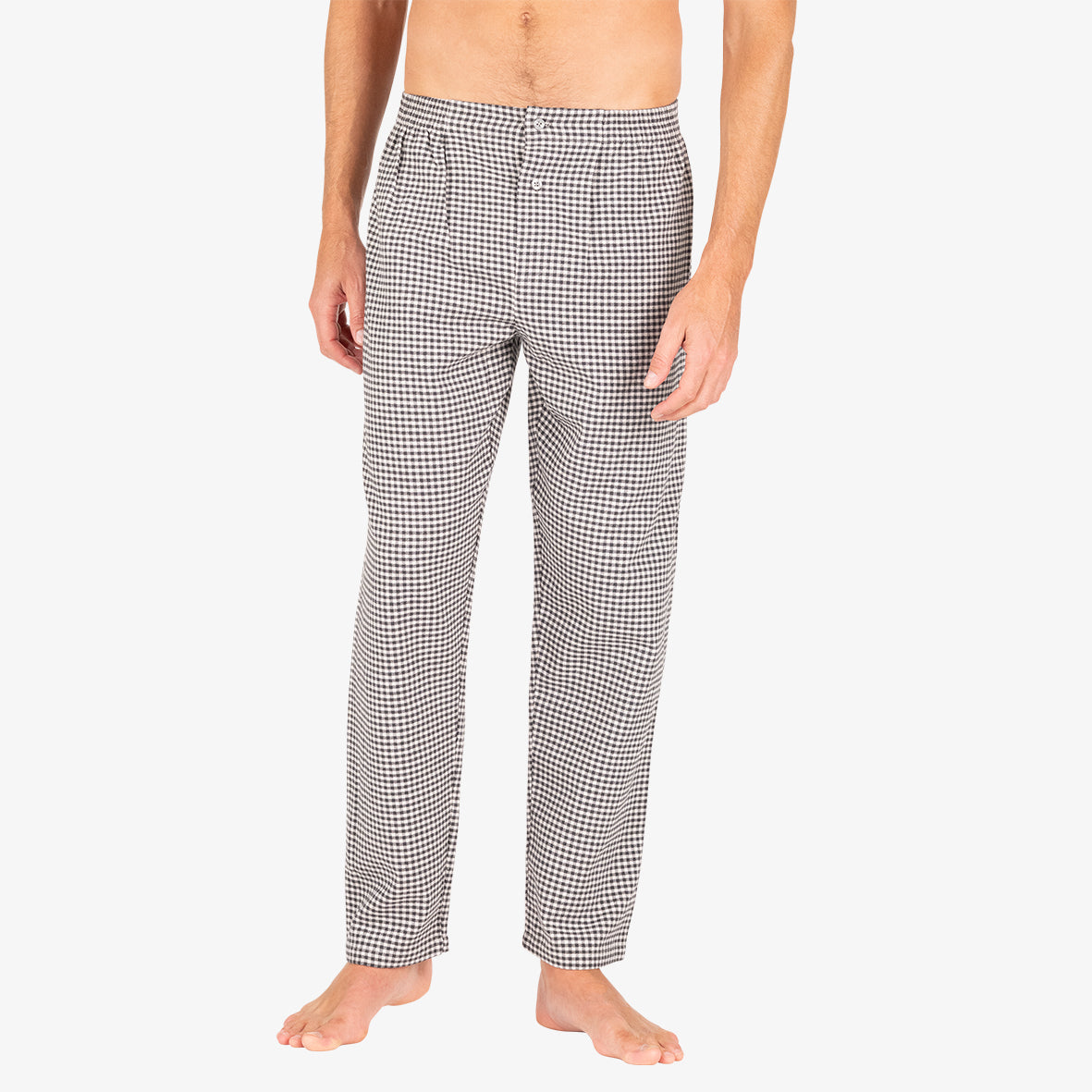 eminence-club-pyjama-long-ouvert-flanelle-100-coton-vichy image 4