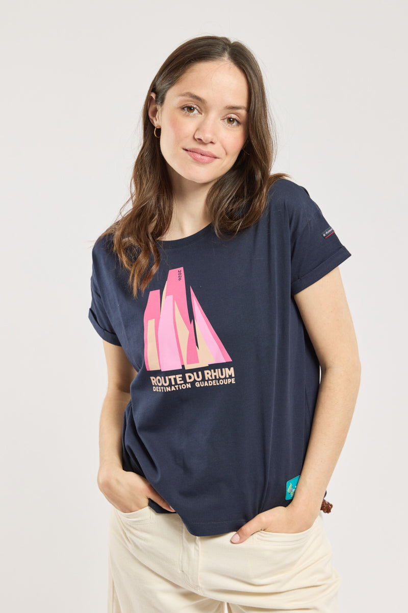 armor-lux-t-shirt-femme-loose-route-du-rhum-guadeloupe-coton image 1