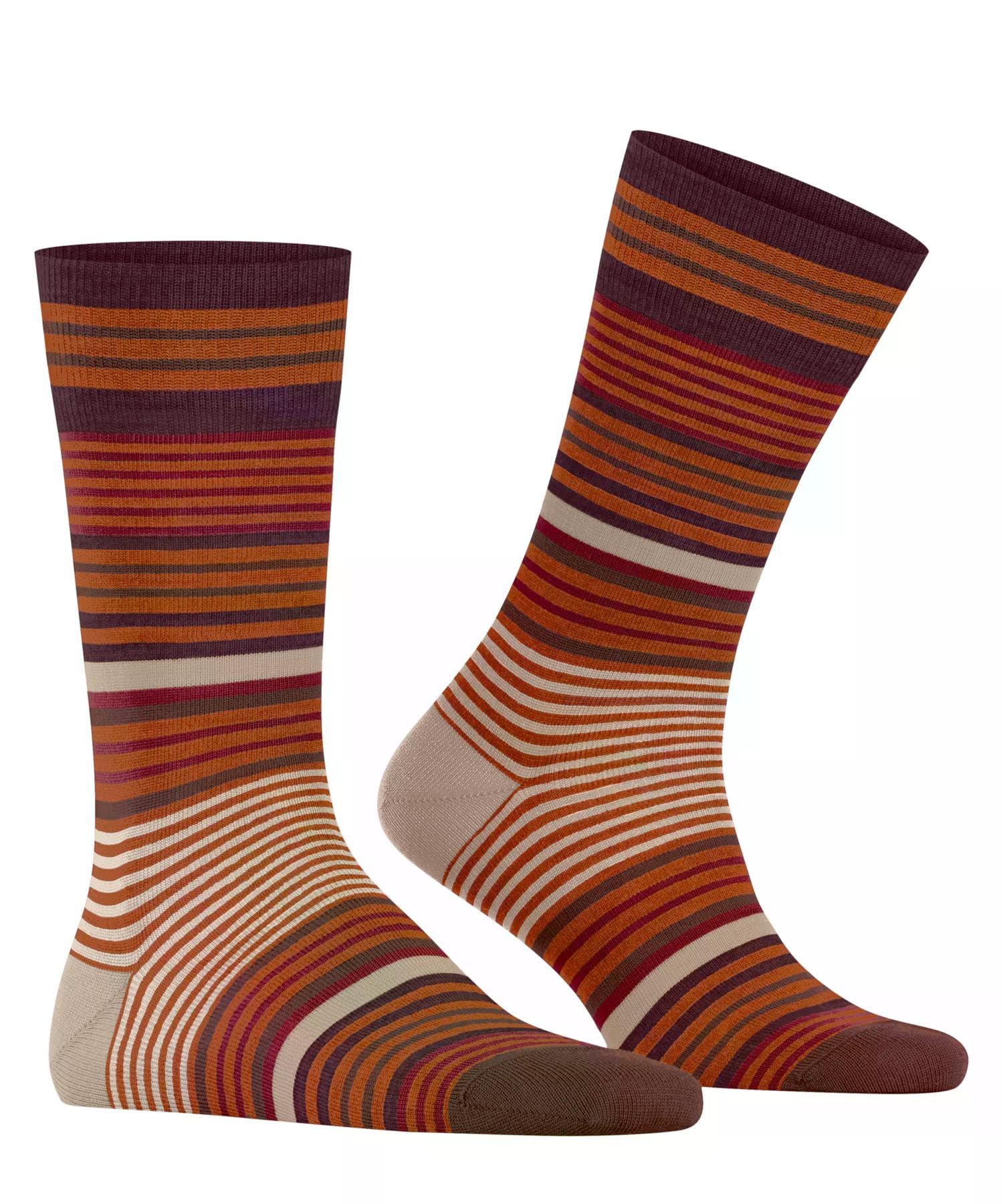 burlington-stripe-chaussettes-homme-laine-fantaisie-rouge-marigold-8916-40-46 image 3