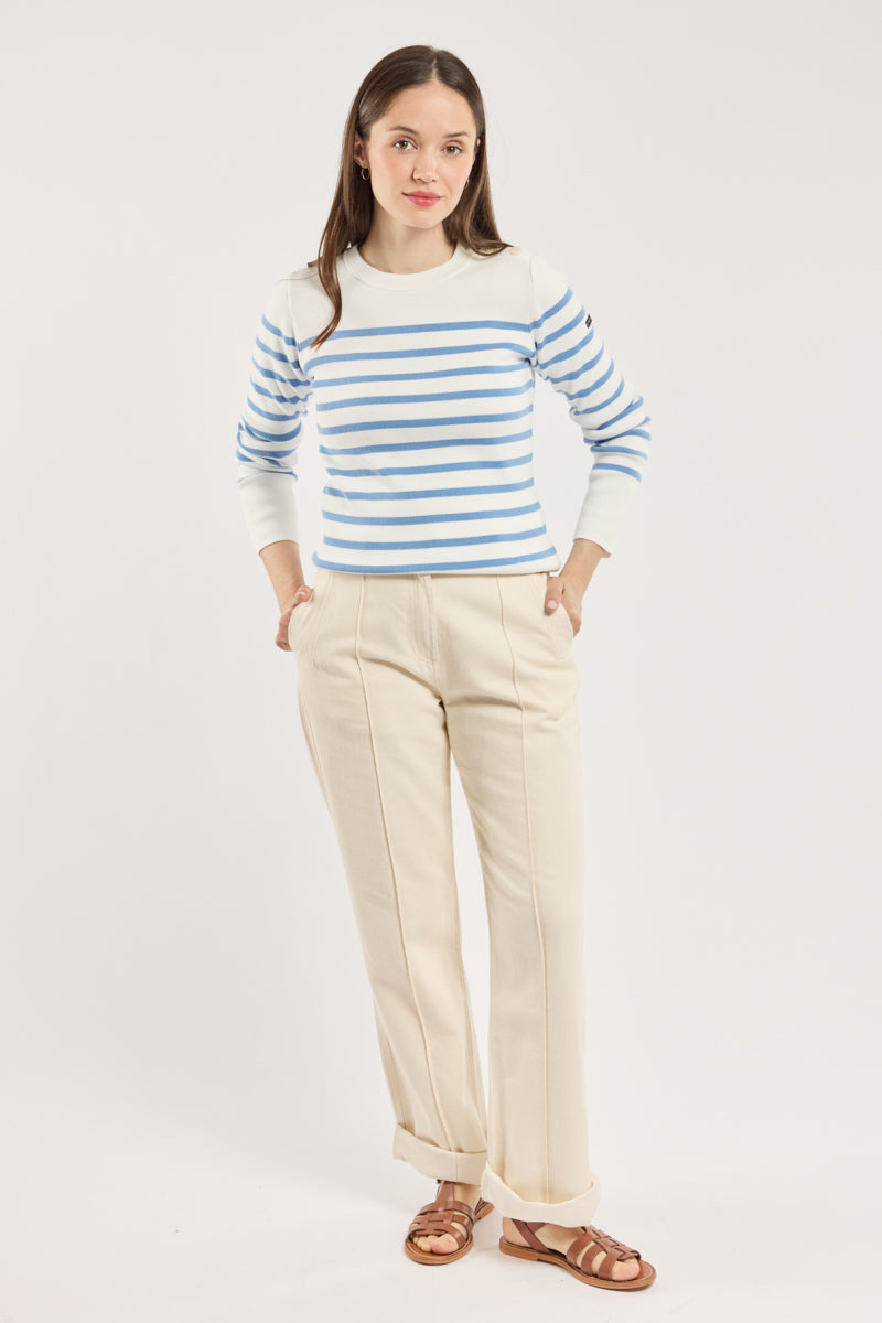 armor-lux-pull-marin-ray-femme-coton-col-rond image 3