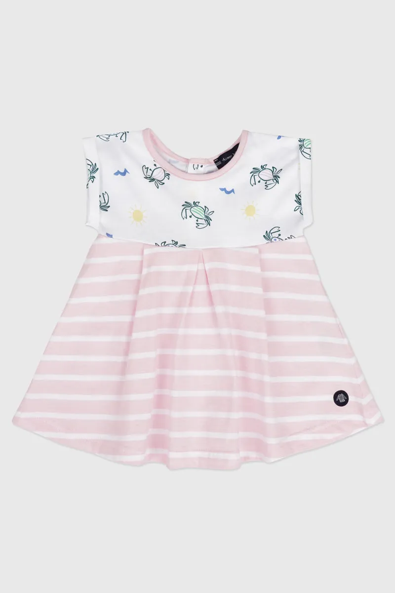 armor-lux-robe-baby-manches-courtes-coton-imprim-sous-marin image 1
