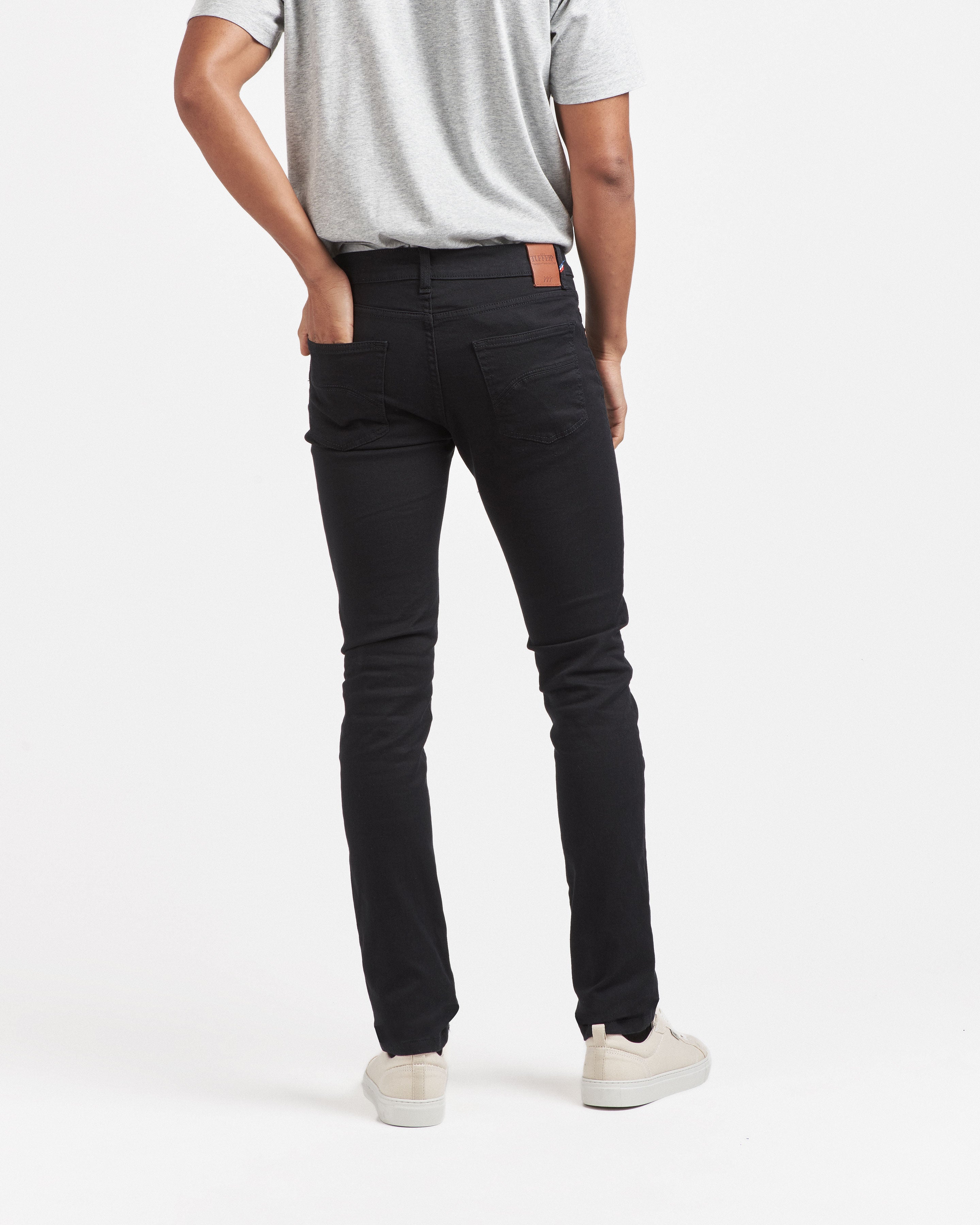 atelier-tuffery-augustin-jean-slim-homme-noir-taille-semi-haute image 5