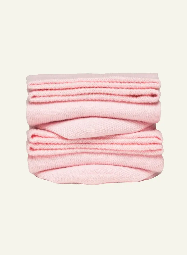 archiduchesse-rose-barbe-papa-chaussettes-de-ville-coton-rose-mi-haute image 1