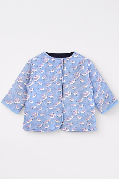 armor-lux-veste-r-versible-b-b-coton-matelass-e-mouettes image 5