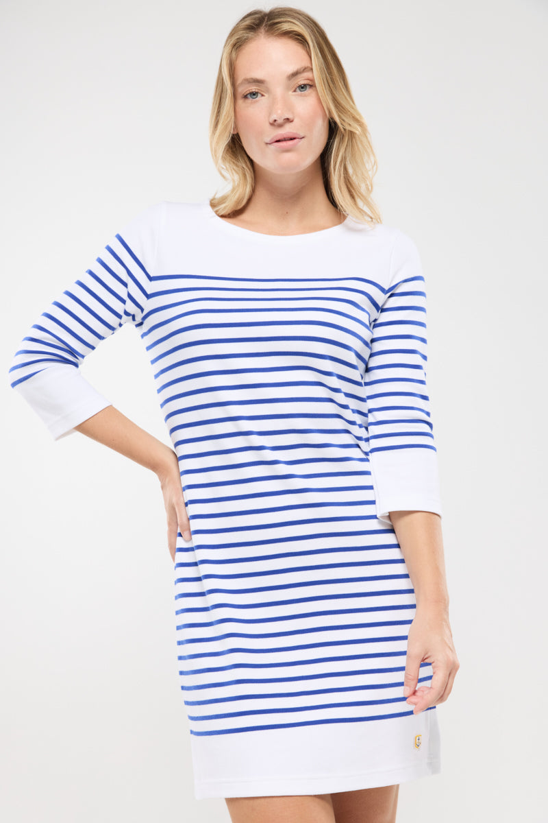 armor-lux-robe-ile-tudy-femme-coton-pais-manches-3-4 image 4