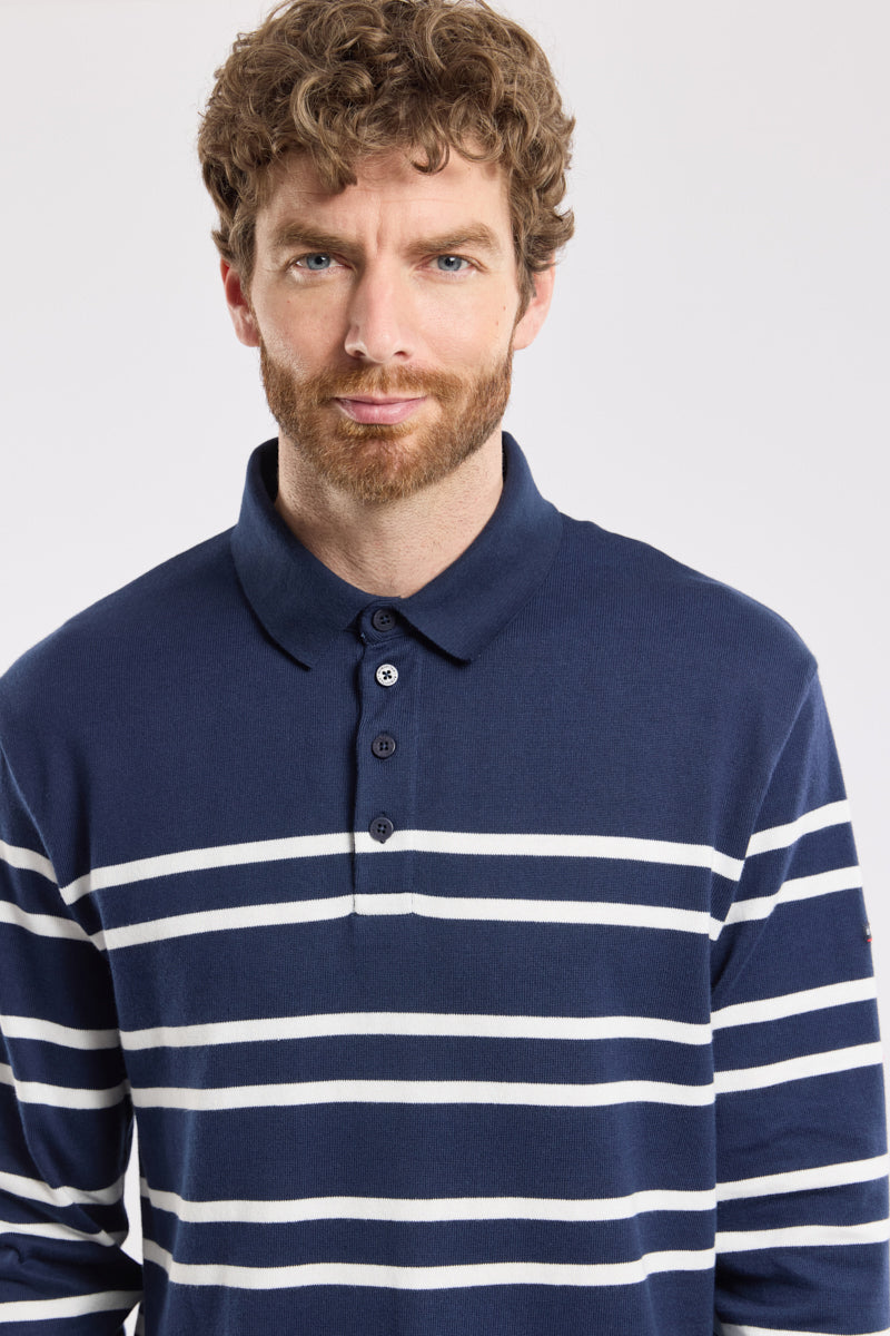 armor-lux-polo-ray-homme-manches-longues-coton-rustique-2 image 2