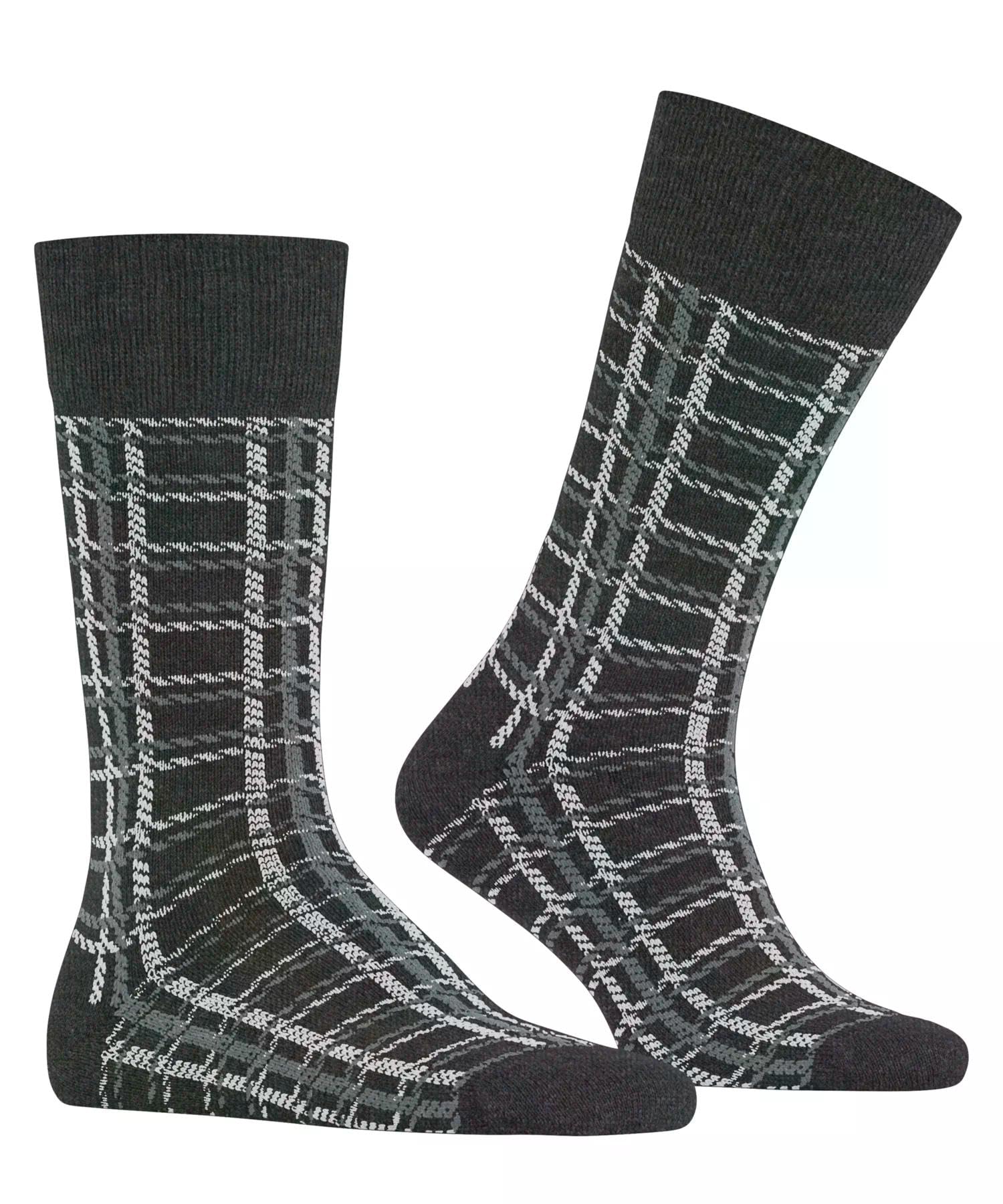 burlington-grid-chaussettes-homme-gris-anthracite-melange-3080-40-46-coton-cache image 5