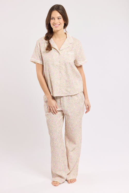 armor-lux-pyjama-fleurs-femme-manches-courtes-100-coton image 4