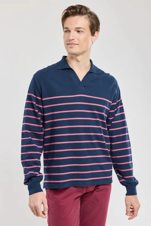 armor-lux-pull-col-vareuse-pull-ray-coton-homme image 1