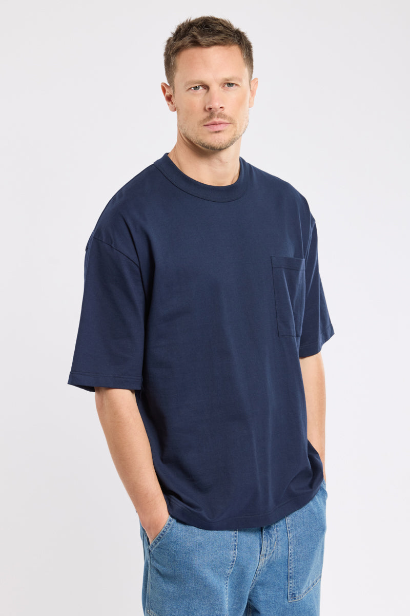 armor-lux-t-shirt-coupe-large-h-ritage-coton-bio-poche-poitrine image 4
