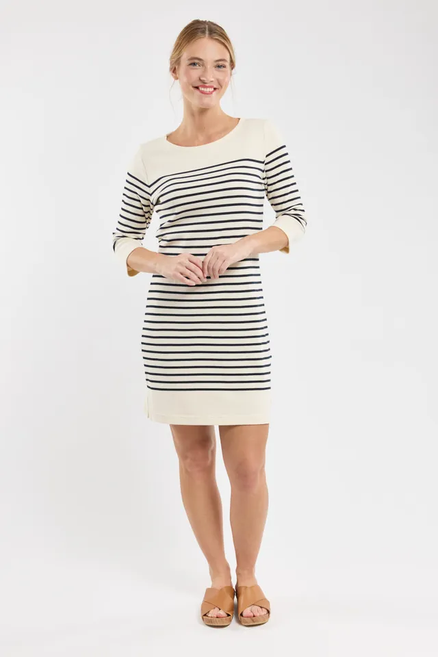 armor-lux-robe-ile-tudy-maille-interlock-coton-pais-manches-3-4 image 1