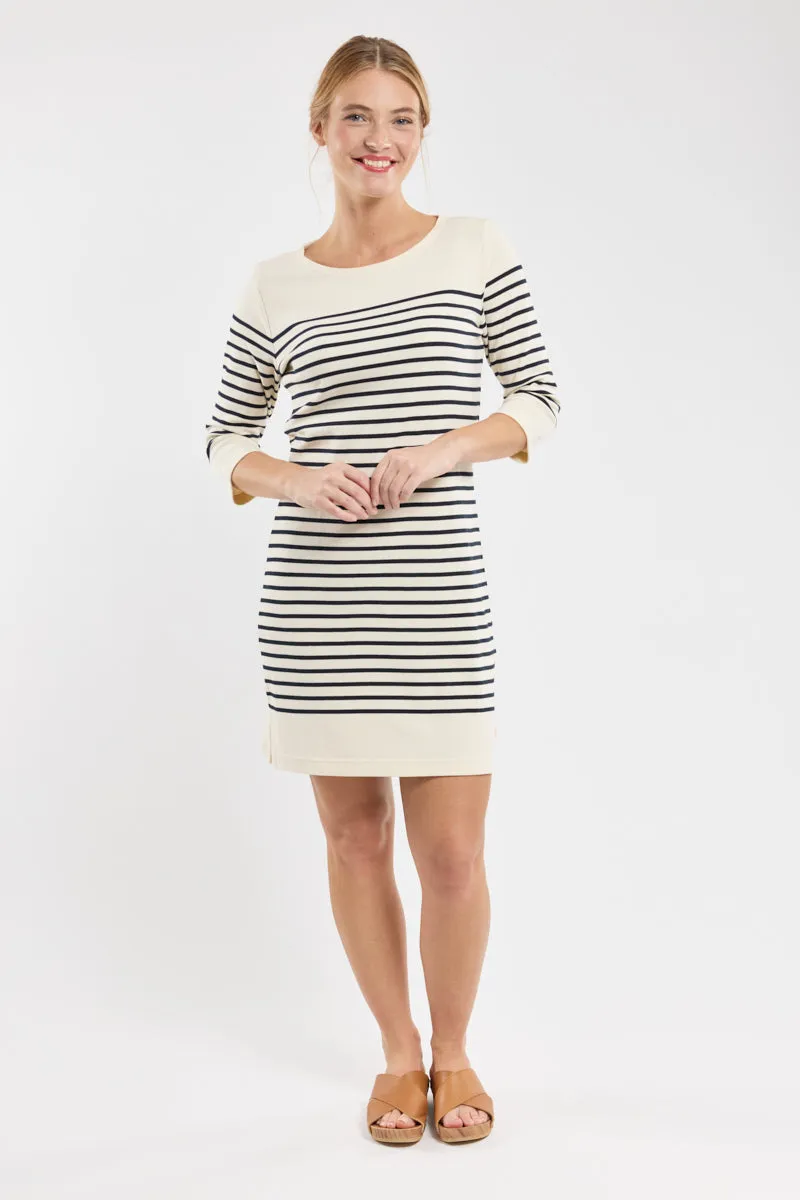 armor-lux-robe-ile-tudy-maille-interlock-coton-pais-manches-3-4 image 1