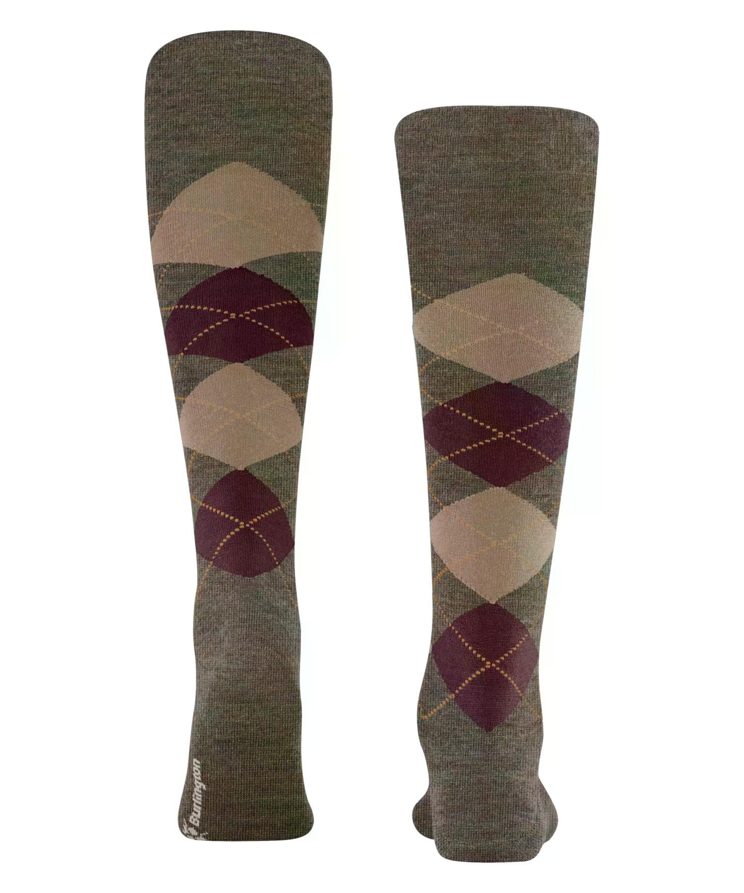 burlington-melange-edinburgh-chaussettes-homme-laine-vert-covert-grey-7410-40-46 image 2