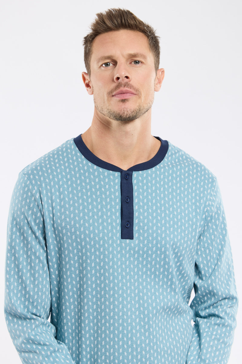 armor-lux-pyjama-jogging-micromotifs-coton-pais-homme image 4
