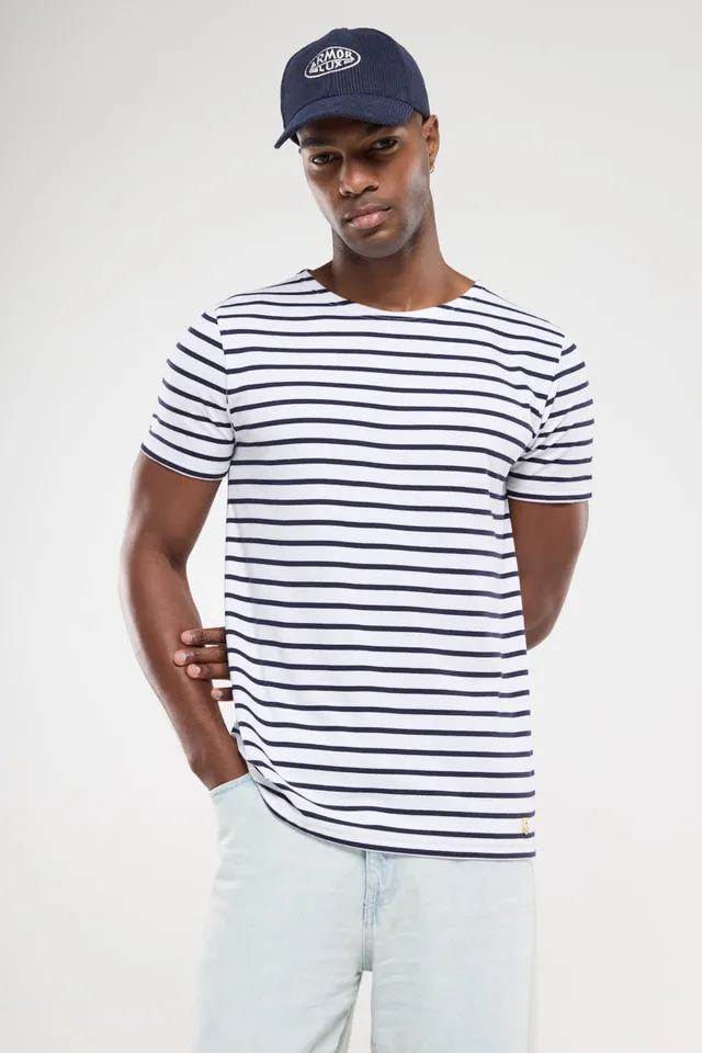 armor-lux-marini-re-homme-manches-courtes-coton-l-ger-145g-m-2 image 1