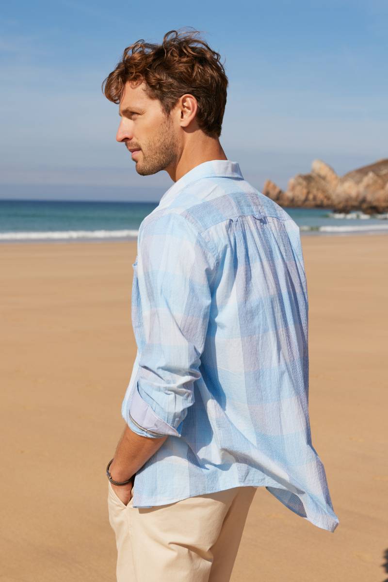 armor-lux-chemise-petits-carreaux-coton-homme-coupe-confort image 5