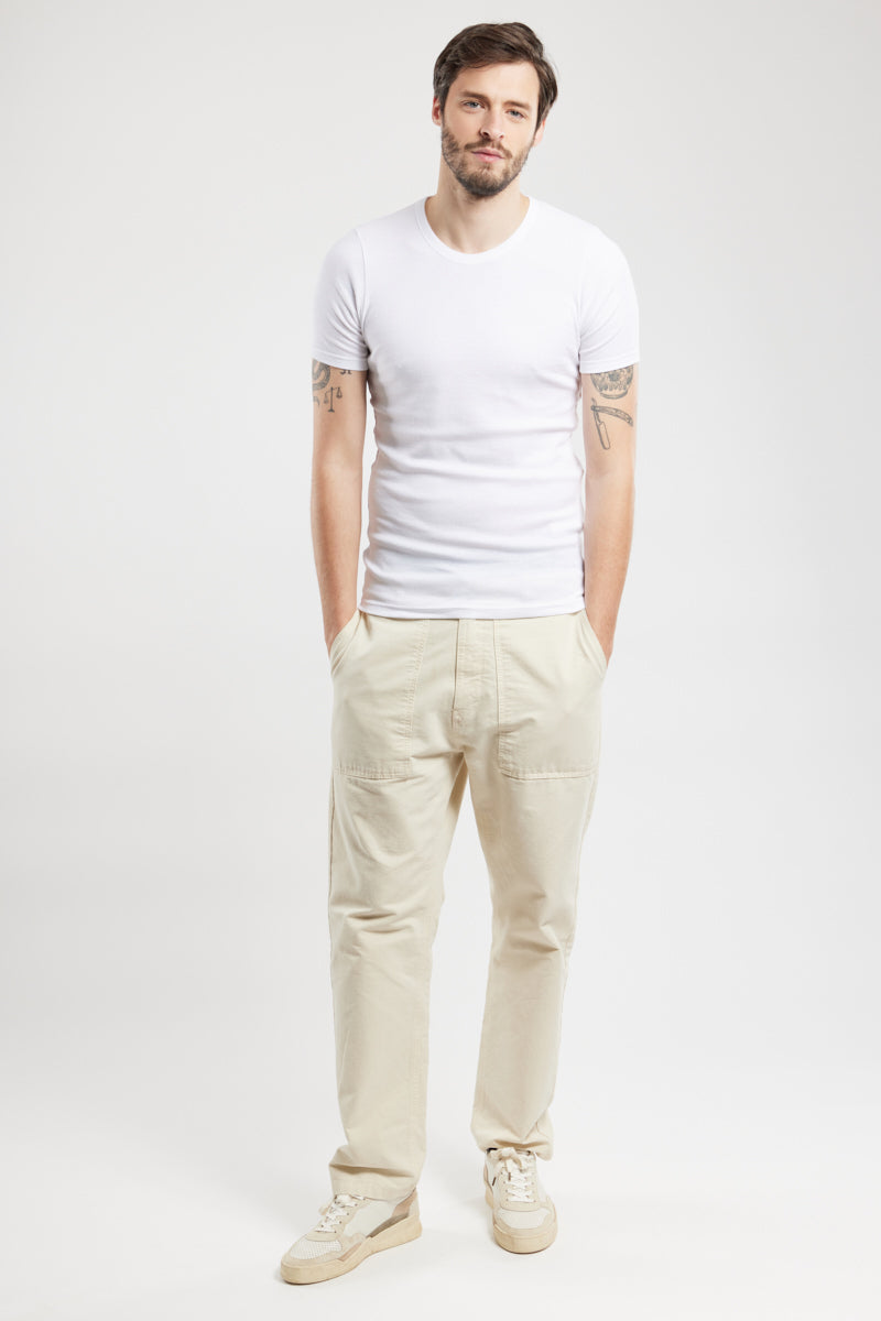 armor-lux-t-shirt-homme-uni-coton-bio-et-kapok-col-rond image 4