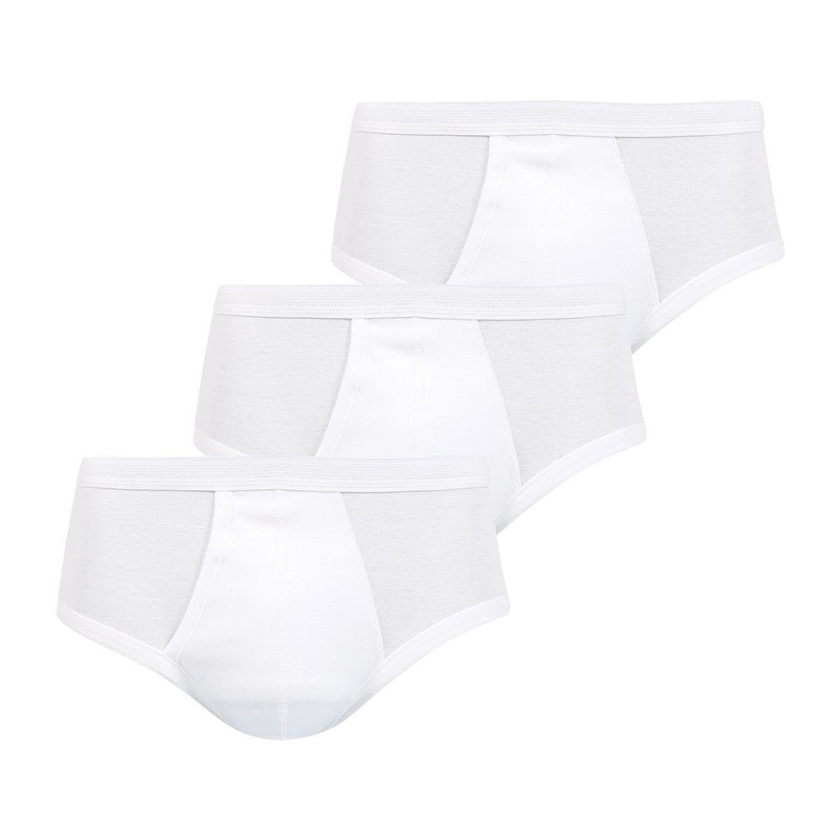 eminence-lot-de-3-slips-homme-taille-haute-ouvert-pur-coton-premium image 1